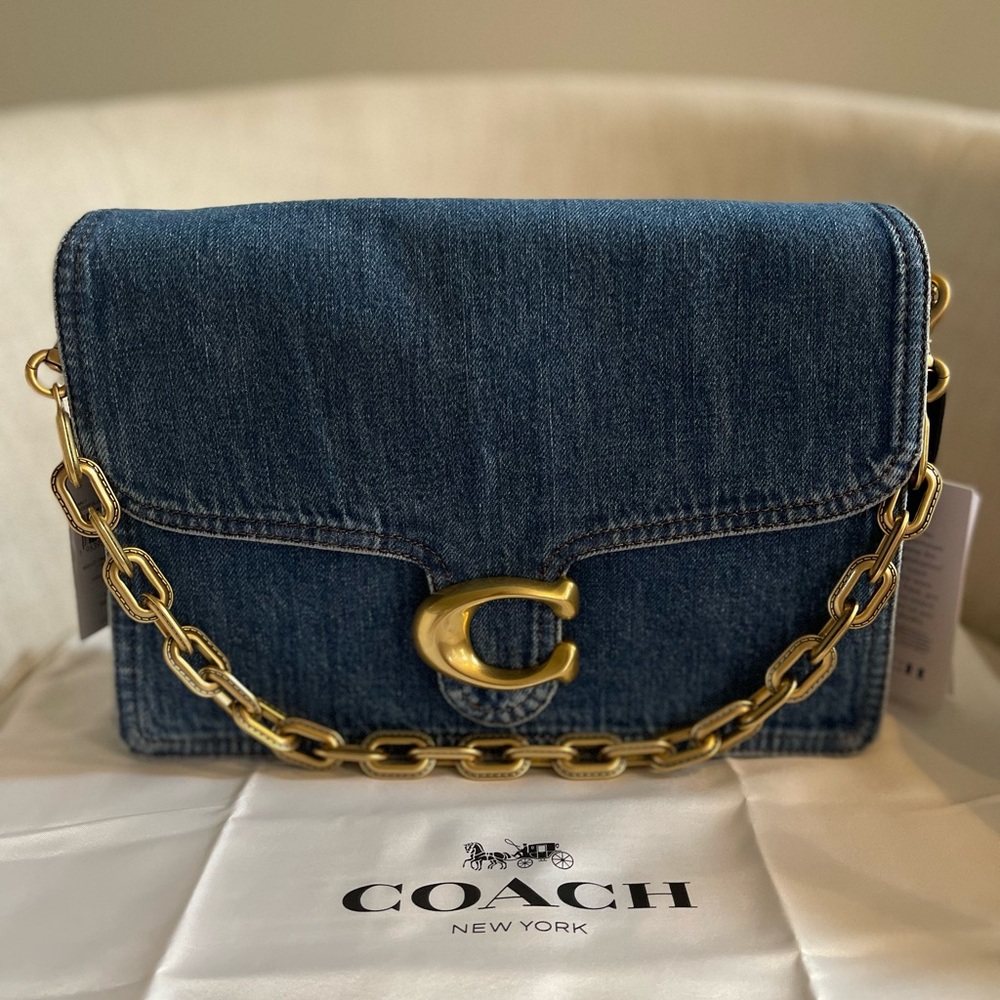 ‼️SOLD‼️💙New!! Coach Denim Chain Tabby 30💙